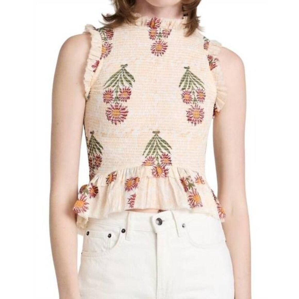 Alix Of Bohemia Anjou Bijou Top in Pale Yellow Size Large NWT